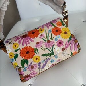 Aimee Kestenberg Zen Convertible Crossbody Floral Leather Shoulder